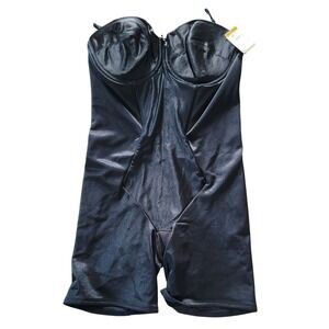 Miraclesuit Body Shaper Size 40C U/W Womens Bodysuit Strapless Black NWT $52‎